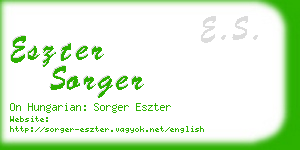 eszter sorger business card